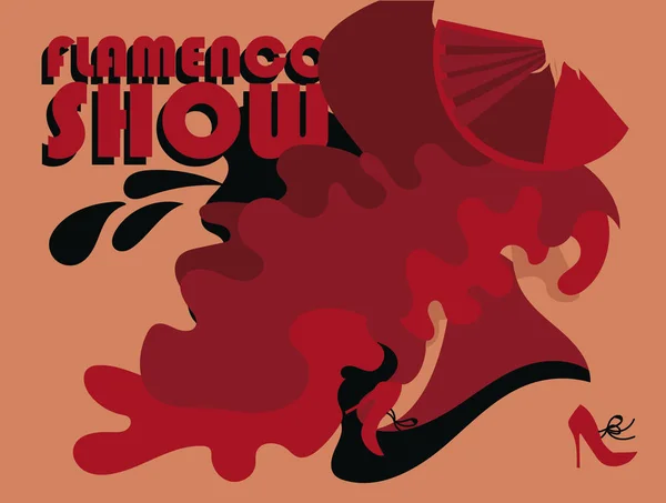 Плакат Фламенко Шоу Использован Качестве Испанского Приветственного Баннера Векторная Иллюстрация — стоковый вектор