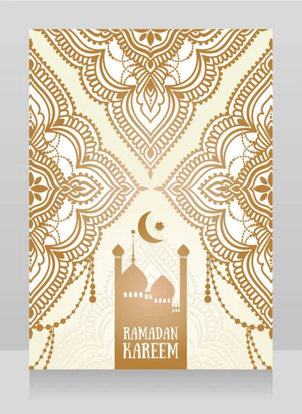 Poster Ramadan Kareem Può Essere Utilizzato Altre Feste Musulmane Feste — Vettoriale Stock