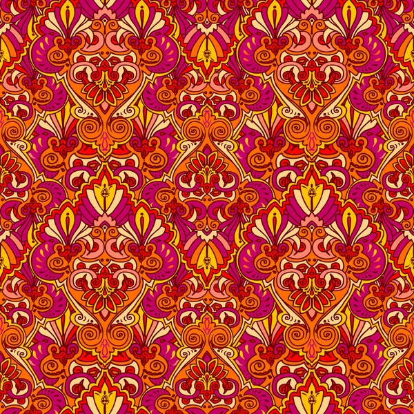 Farbenfrohe Nahtlose Ornamente Zigeuner Oder Boho Stil Vektorillustration — Stockvektor