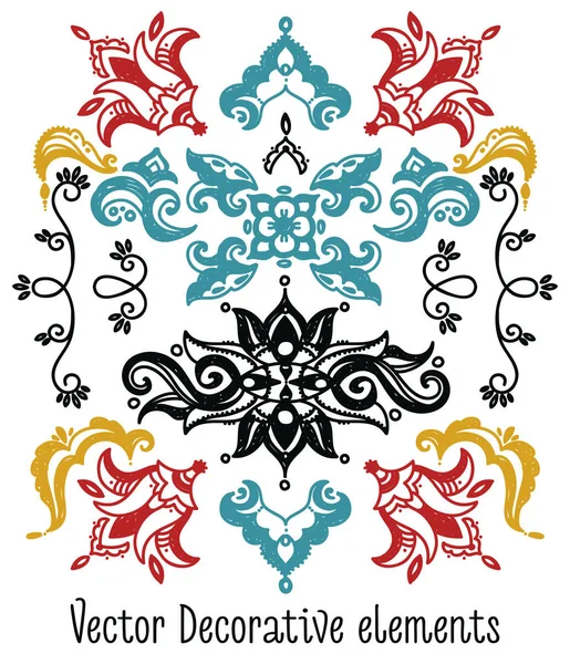 スケッチスタイル ベクトルイラストの美しい装飾要素のセット — ストックベクタ