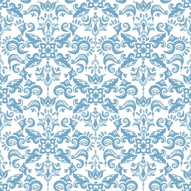 Akdeniz stilinde soyut kusursuz desen, vektör illüstrasyon