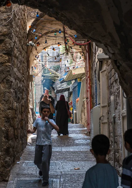 Jerusalem Israel Mayo 2018 Los Musulmanes Palestinos Viven Vida Cotidiana — Foto de Stock