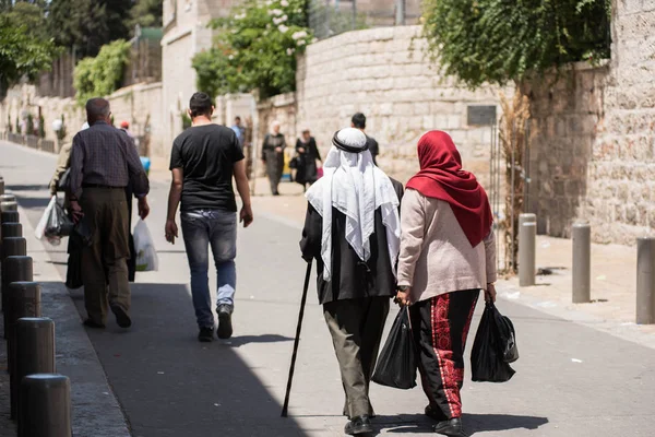 Jerusalem Israel Mayo 2018 Los Musulmanes Palestinos Viven Vida Cotidiana —  Fotos de Stock