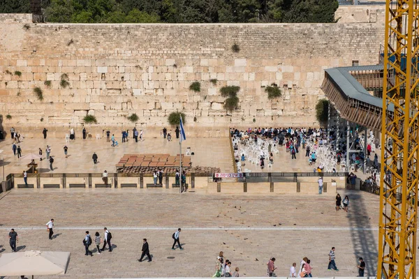 Jerusalén Israel Mayo 2018 Judíos Turistas Orando Muro Los Lamentos — Foto de Stock