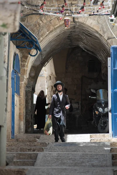 Jerusalem Israel Mai 2018 Juifs Haredis Ultra Orthodoxes Vivant Leur — Photo