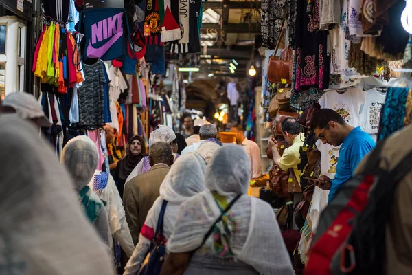 Jerusalem Israël Mei 2018 Palestijnse Bevolking Van Jeruzalem Winkelen Traditionele — Stockfoto