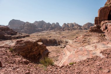 Eski, terk edilmiş kaya şehir Petra'dan, Unesco miras, Jordan görünümünü