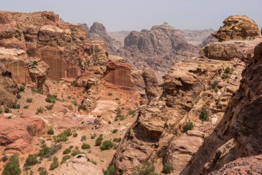 Eski, terk edilmiş kaya şehir Petra'dan, Unesco miras, Jordan görünümünü