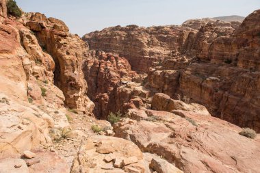 Eski, terk edilmiş kaya şehir Petra'dan, Unesco miras, Jordan görünümünü