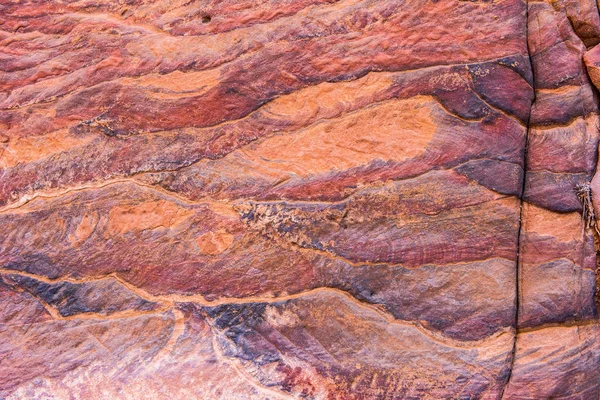 Colorful Red Sandstone Formation Texture Abstract Geological Pattern Petra Jordan — Stock Photo, Image