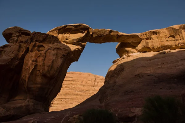 Каменный Мост Фрута Пустыне Вади Рам Иордания — стоковое фото