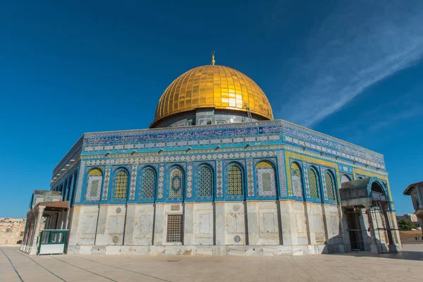 Dóm Skály Chrámové Hoře Jeruzalémě Třetím Nejposvátnějším Místem Islámu Mekky — Stock fotografie