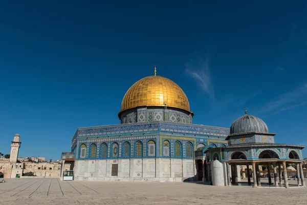 Cúpula Roca Monte Del Templo Jerusalén Israel Tercer Lugar Más — Foto de Stock