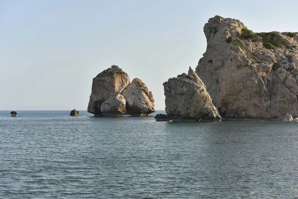 Baai Van Zee Strand Aphrodite Rock Cyprus — Stockfoto