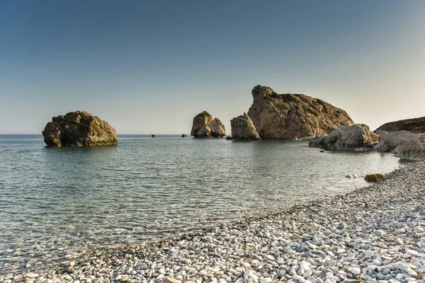 Zatoki Plaży Skała Afrodyty Cypr — Zdjęcie stockowe