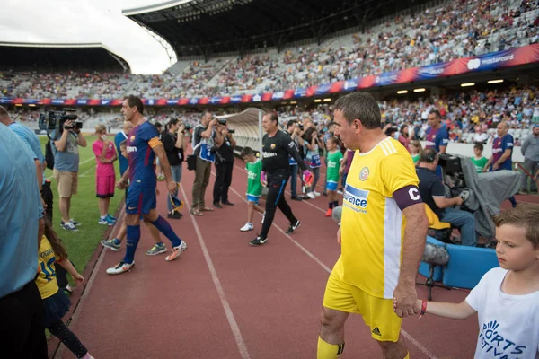 Cluj Rumänien Juni 2018 Fotbollsspelare Gheorghe Hagi Rumänien Golden Team — Stockfoto