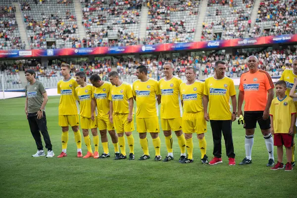 Cluj Romania June 2018 Football Players Romania Golden Team Barcelona — Stock Photo, Image