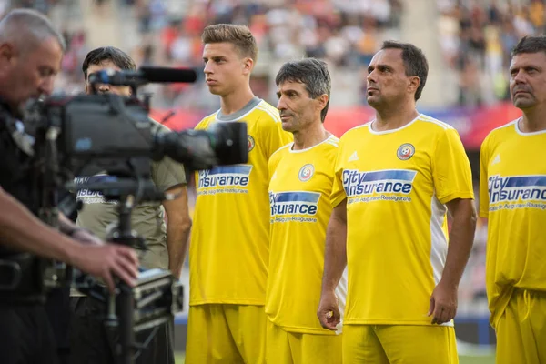 Football players during a match — Stock Photo, Image