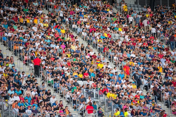 Клуж Румунія Червня 2018 Натовп Людей Любителі Футболу Tribune Підтримують — стокове фото