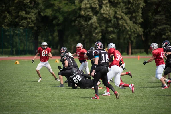 Cluj Roemenië Juni 2018 American Football Team Cluj Kruisvaarders Speelt — Stockfoto