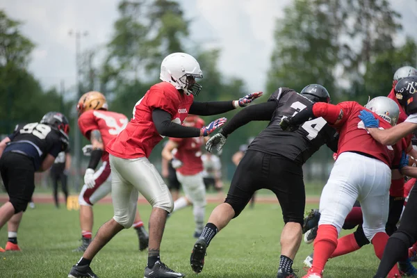 Cluj Roemenië Juni 2018 American Football Team Cluj Kruisvaarders Speelt — Stockfoto