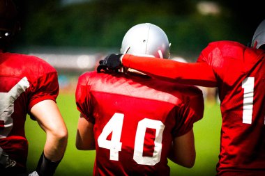 Amerikan futbol oyuncuları eylem doymuş görüntü