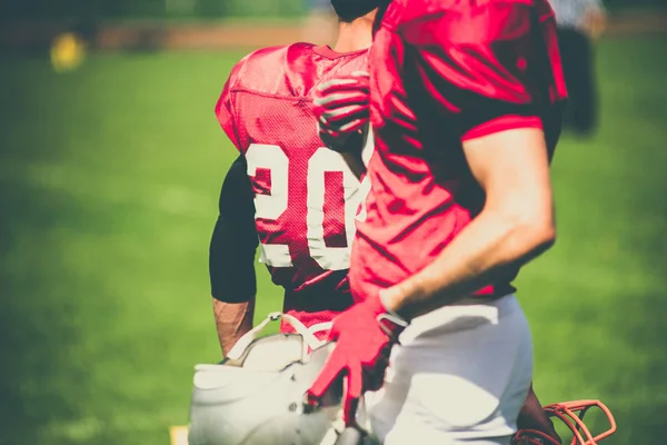 Getinte Afbeelding Van Een American Football Speler Actie — Stockfoto