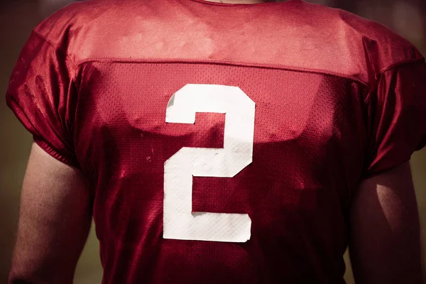 American Football player with shirt number two