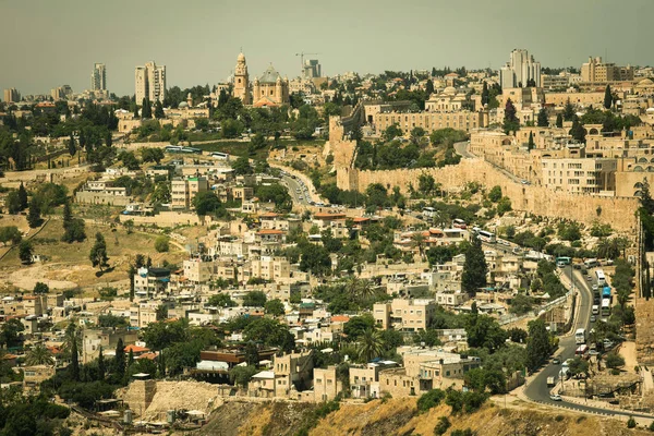 Cidade Santa Jerusalém Israel Foto Vintage — Fotografia de Stock