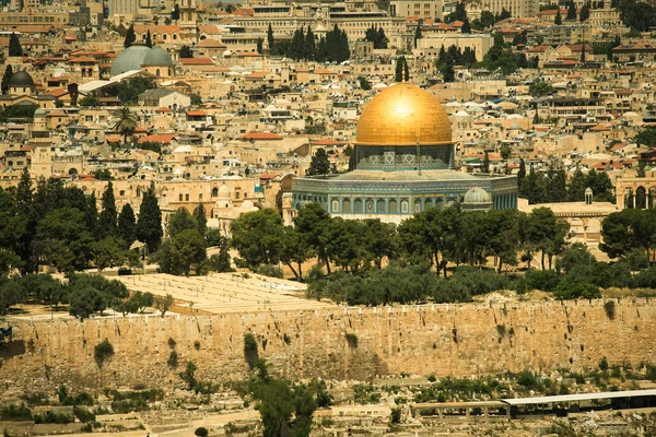 Heilige Stadt Jerusalem Israel Jahrgangsbild — Stockfoto