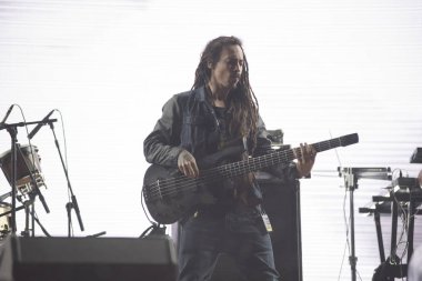 Bontida, Romanya - 18 Temmuz 2018: Damian Marley, dört kez Grammy Ödülü kazandı ve reggae efsane Bob perfoming elektrik kale Festivali canlı konser oğlu