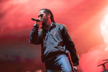 Bontida, Romanya - 18 Temmuz 2018: Damian Marley, dört kez Grammy Ödülü kazandı ve reggae efsane Bob perfoming elektrik kale Festivali canlı konser oğlu