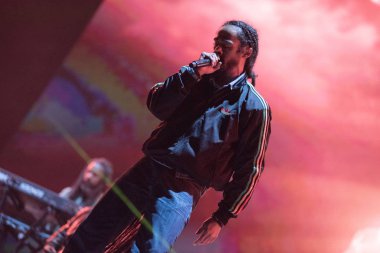 Bontida, Romanya - 18 Temmuz 2018: Damian Marley, dört kez Grammy Ödülü kazandı ve reggae efsane Bob perfoming elektrik kale Festivali canlı konser oğlu