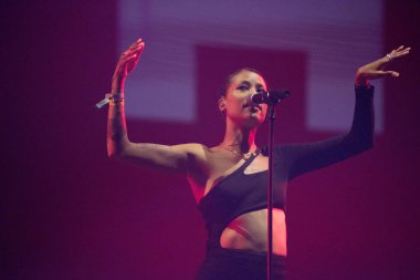 Bontida, Romanya - 19 Temmuz 2018: İsveç electropop duo simge elektrik Castle Müzik Festivali canlı bir konserde gerçekleştirme Pop