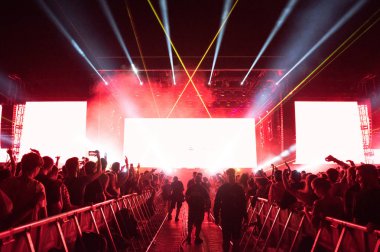 Bontida, Romanya - 20 Temmuz 2018: Kanada yapımcı ve dubstep Dj elektrik kale Festivali canlı bir gösteri gerçekleştirmek eksizyon