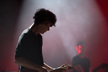 Bontida, Romanya - 20 Temmuz 2018: Band canlı performans elektrik Castle festivalde dehşet Türkçe rock