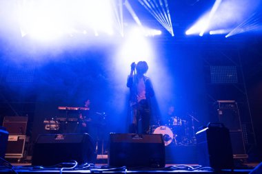 Bontida, Romanya - 20 Temmuz 2018: Band canlı performans elektrik Castle festivalde dehşet Türkçe rock