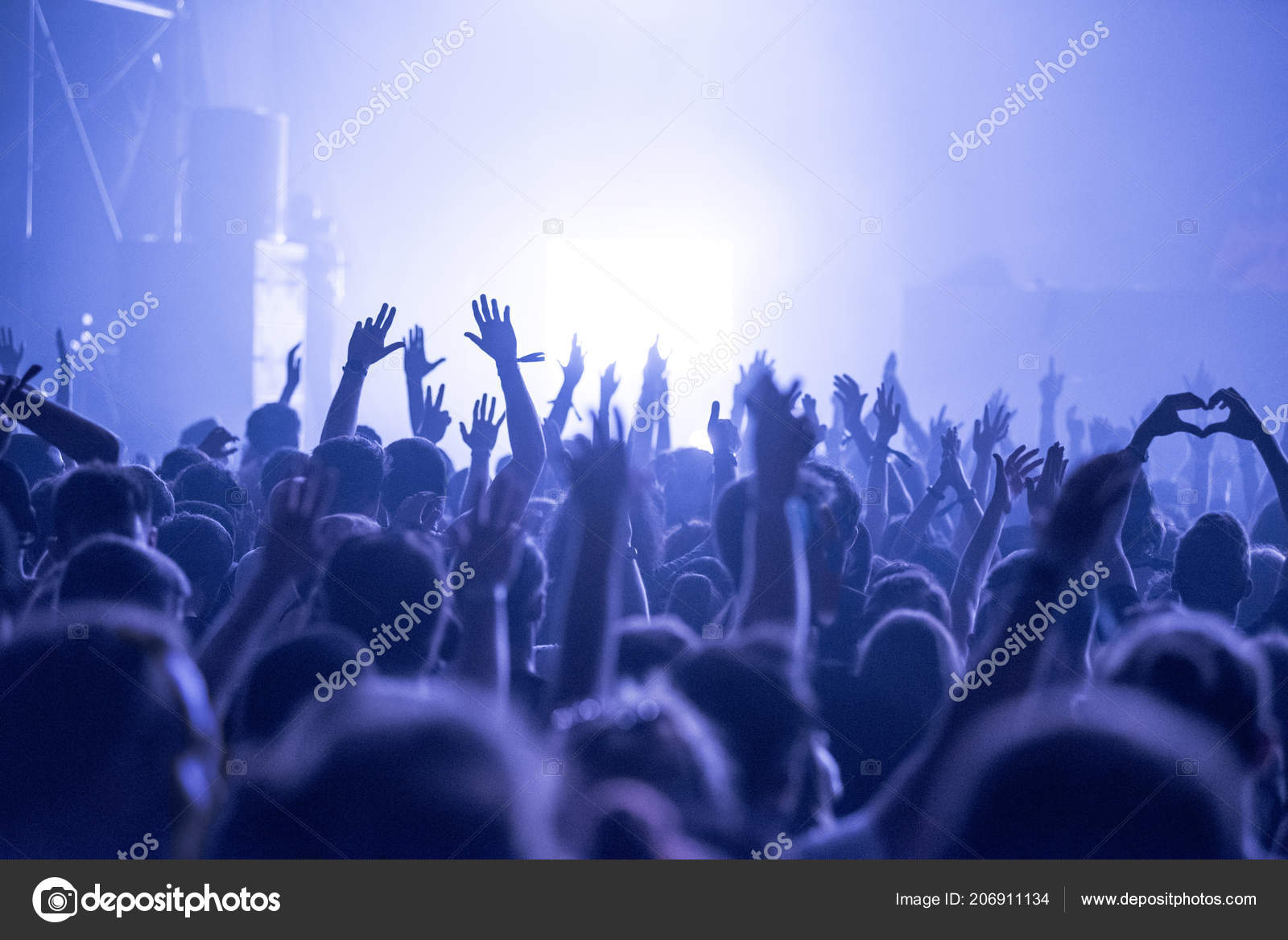 rock concert hands