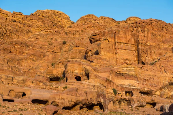 Tombe Nabatee Nell Antica Città Petra Giordania — Foto Stock