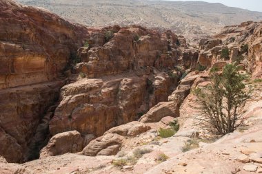 Görünüm kurban yüksek yerden. Petra, Jordan