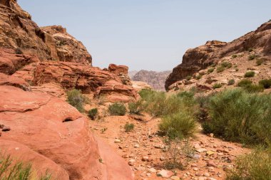 Görünüm kurban yüksek yerden. Petra, Jordan
