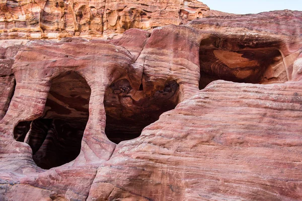 Tombe Nabatee Nell Antica Città Petra Giordania — Foto Stock