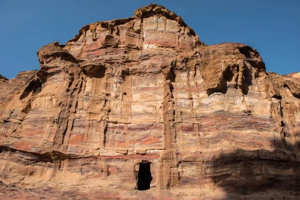 Nabateanska Gravar Den Antika Staden Petra Jordanien — Stockfoto