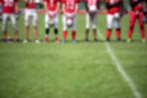 Wazig American Football Spelers Actie Tijdens Een Wedstrijd — Stockfoto