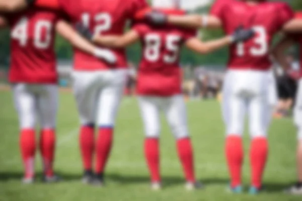 Wazig American Football Spelers Actie Tijdens Een Wedstrijd — Stockfoto