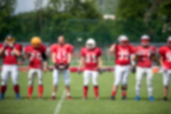 Wazig American Football Spelers Actie Tijdens Een Wedstrijd — Stockfoto