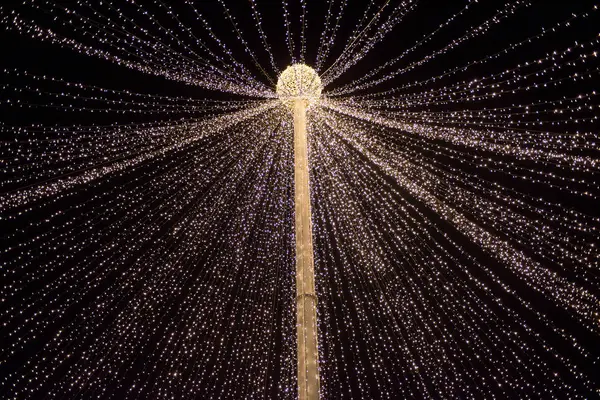 Pozadí Vánoční Osvětlení Městě — Stock fotografie