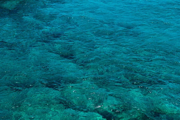 Fundo Natural Água Mar Transparente Esmeralda Turquesa — Fotografia de Stock