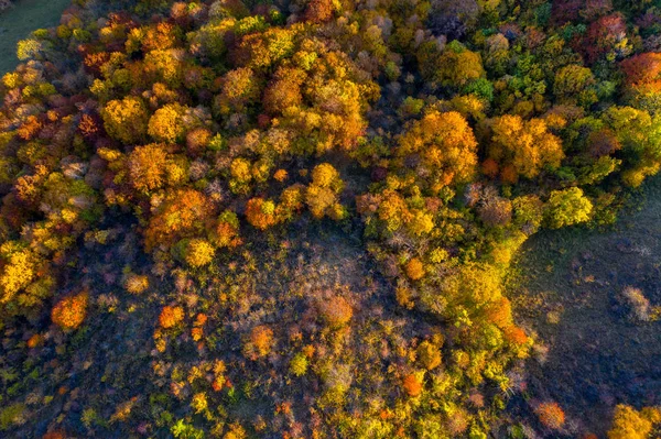 Hösten Landsbygden Antenn Drönare Bild Transsylvanien Rumänien — Stockfoto