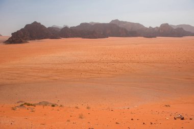Wadi Rum çöl, ayın Vadisi'nde. Jordan, Orta Doğu